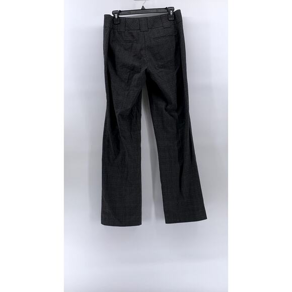 NEW YORK & COMPANY Women's Charcoal Gray Stretch Plaid Flare-Leg Pants SZ 4 - Picture 2 of 10